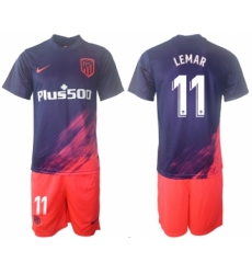 Men 2021-2022 Club Atletico Madrid away purple 11 Soccer Jersey