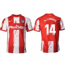 Men 2021-2022 Club Atletico Madrid home aaa version red 14 Nike Soccer Jersey