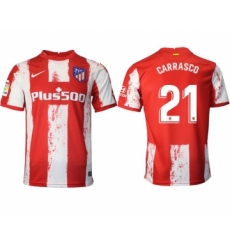 Men 2021-2022 Club Atletico Madrid home aaa version red 21 Nike Soccer Jersey