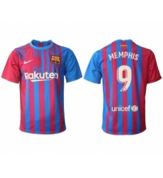 Men 2021-2022 Club Barcelona home aaa version red 9 Nike Soccer Jerseys