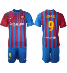 Men 2021-2022 Club Barcelona home blue 9 Nike Soccer Jersey