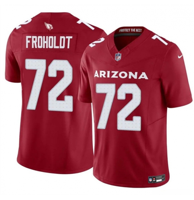 Men's Arizona Cardinals #72 Hjalte Froholdt Red 2025 F.U.S.E. Vapor Untouchable Limited Football Stitched Jersey