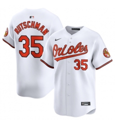 Men's Baltimore Orioles #35 Adley Rutschman White 2024 Home Limited Stitched Baseball Jersey