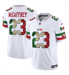 Men's San Francisco 49ers #23 Christian McCaffrey White 2025 F.U.S.E. Mexico Vapor Limited Football Stitched Jersey