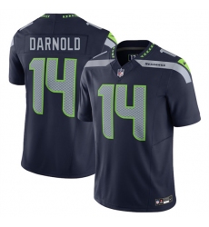 Men's Seattle Seahawks #14 Sam Darnold Navy 2024 F.U.S.E Vapor Limited Football Stitched Jersey