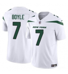 Men's New York Jets #7 Tim Boyle 2023 F.U.S.E. White Vapor Untouchable Limited Stitched Jersey