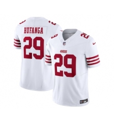 Men's Nike San Francisco 49ers #29 Talanoa Hufanga White 2023 F.U.S.E. Vapor Untouchable Limited Stitched Football Jersey