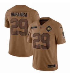 Men's San Francisco 49ers #29 Talanoa Hufanga Nike Brown 2023 Salute To Service Limited Jersey