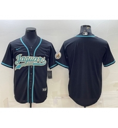 Men's Nike Jacksonville Jaguars Blank Black Cool Base Stitched Baseball Jersey