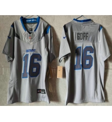 Women's Detroit Lions #16 Jared Goff Grey 2026 FUSE Rivalries Collection Limited Stitched Jersey