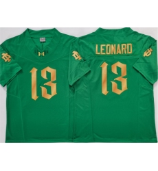 Men's Notre Dame Fighting Irish #13 Riley Leonard Green 2025 F.U.S.E. Limited Stitched Jersey