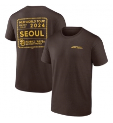 Men's San Diego Padres vs. Los Angeles Dodgers Heather Gray 2024 World Tour Seoul Series Matchup T-Shirt
