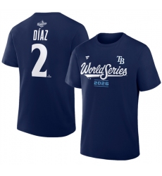 Men's Tampa Bay Rays #2 Yandy Díaz Navy 2026 World Series Big & Tall Name & Number T-Shirt