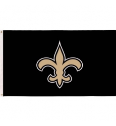 2Pcs NFL New Orleans Saints 3 x 5 Outdoor Durable House Flag with Grommets Sport Team Flag Banner Works with Flag Poles for Outside House