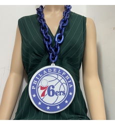 Philadelphia 76ers Fan Chain, NBA fans, Team Logo Big necklace,  large  pendant, Medal gift clothing tag Accessories