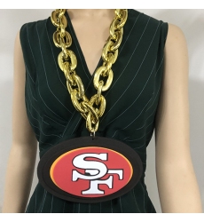 SanFrancisco 49 ers Fan Chain, NFL fans, Team Logo Big necklace,  large  pendant, Medal gift clothing tag Accessories