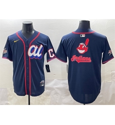 Men's American League Cleveland Guardians Team Big Logo Navy 2025 All-Star Edition Limited Stitched Baseball Jersey