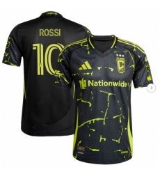Men's Columbus Crew Diego Rossi adidas Black 2025 The Goosebumps Kit Authentic Player Jersey