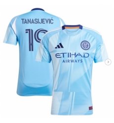 Men's New York City FC Strahinja Tanasijević adidas Light Blue 2025 The Excelsior Kit Replica Player Jersey