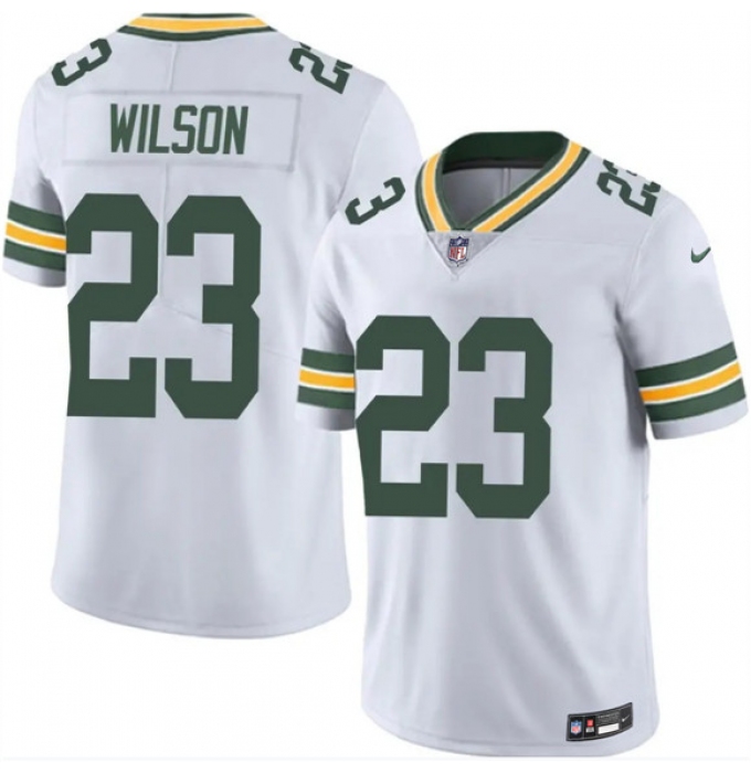 Men's Green Bay Packers #23 Emanuel Wilson White 2025 Vapor Untouchable Limited Football Stitched Jersey