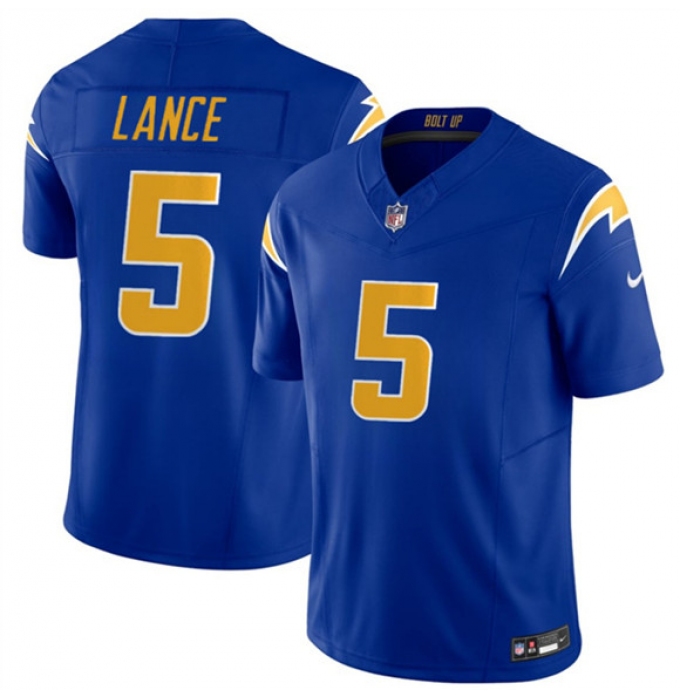 Men's Los Angeles Chargers #5 Trey Lance Royal 2026 F.U.S.E Vapor Limited Football Stitched Jersey