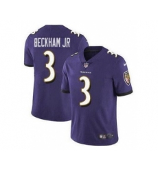 Nike Baltimore Ravens #3 Odell Beckham Jr Purple Vapor Untouchable Limited Jersey