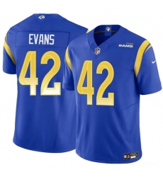 Men's Los Angeles Rams #42 Ethan Evans Blue 2025 F.U.S.E. Vapor Untouchable Football Stitched Jersey