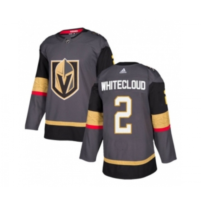 Men's Vegas Golden Knights #2 Zach Whitecloud Gray Stitched Jersey