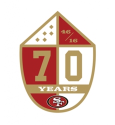 49ers 70th anniversary patch