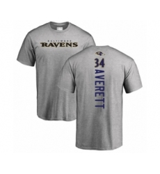 Football Baltimore Ravens #34 Anthony Averett Ash Backer T-Shirt