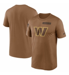 Men's Washington Commanders 2023 Brown Salute To Service Legend Performance T Shirt