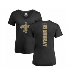 Football Women's New Orleans Saints #28 Latavius Murray Black Backer Slim Fit T-Shirt