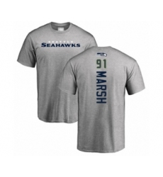 Football Seattle Seahawks #91 Cassius Marsh Ash Backer T-Shirt