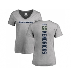 Football Women's Seattle Seahawks #56 Mychal Kendricks Ash Backer T-Shirt