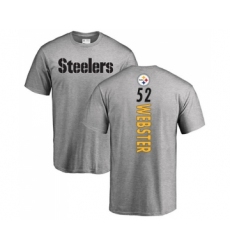 Football Pittsburgh Steelers #52 Mike Webster Ash Backer T-Shirt