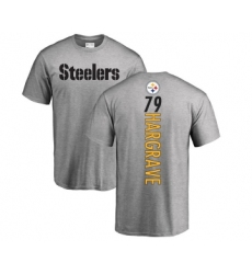 Football Pittsburgh Steelers #79 Javon Hargrave Ash Backer T-Shirt