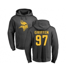 Football Minnesota Vikings #97 Everson Griffen Ash One Color Pullover Hoodie