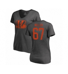 Football Women's Cincinnati Bengals #67 John Miller Ash One Color T-Shirt