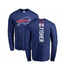 Football Buffalo Bills #84 Jake Fisher Royal Blue Backer Long Sleeve T-Shirt