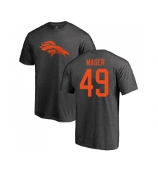 Football Denver Broncos #49 Craig Mager Ash One Color T-Shirt