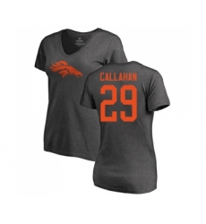 Football Women's Denver Broncos #29 Bryce Callahan Ash One Color T-Shirt