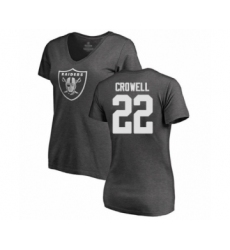 Football Women's Oakland Raiders #22 Isaiah Crowell Ash One Color T-Shirt