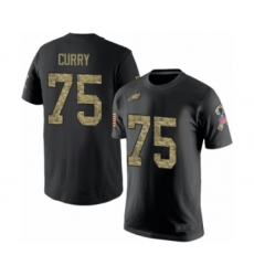 Philadelphia Eagles #75 Vinny Curry Black Camo Salute to Service T-Shirt