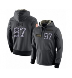 Football Men's Seattle Seahawks #97 Poona Ford Stitched Black Anthracite Salute to Service Player Performance Hoodie