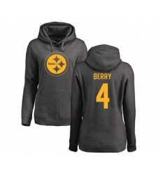 Football Women's Pittsburgh Steelers #4 Jordan Berry Ash One Color Pullover Hoodie