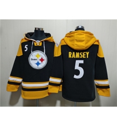 Men's Pittsburgh Steelers #5 Jalen Ramsey Black Ageless Must-Have Lace-Up Pullover Hoodie