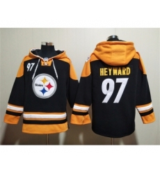 Men's Pittsburgh Steelers #97 Cameron Heyward Black Ageless Must-Have Lace-Up Pullover Hoodie