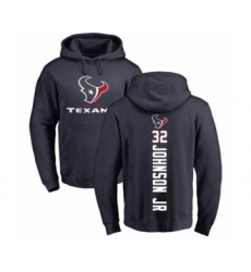 Football Houston Texans #32 Lonnie Johnson Navy Blue Backer Pullover Hoodie