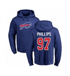 Football Buffalo Bills #97 Jordan Phillips Royal Blue Name & Number Logo Pullover Hoodie