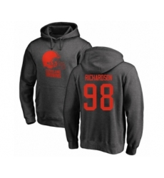 Football Cleveland Browns #98 Sheldon Richardson Ash One Color Pullover Hoodie